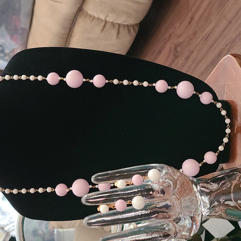 Vintage lightweight set of earrings and necklace